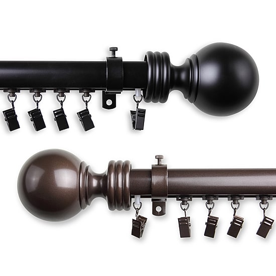 Rod Desyne Sphere Cordless Traverse Adjustable Curtain Rod