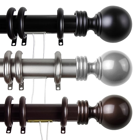 Rod Desyne Sphere Traverse Adjustable Curtain Rod