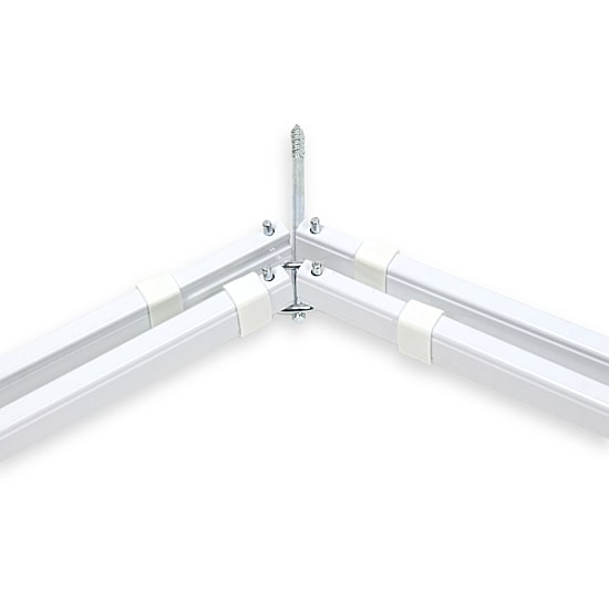 Rod Desyne Lockseam Corner Window Double Curtain Rod