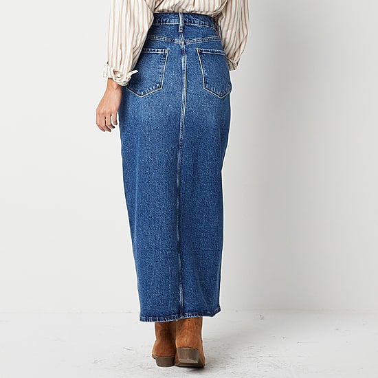 A.N.A Womens High Rise Long Denim Skirt