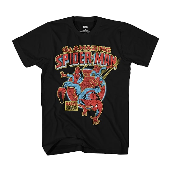 Mens Short Sleeve Spiderman Graphic T-Shirt, Color: Black - JCPenney