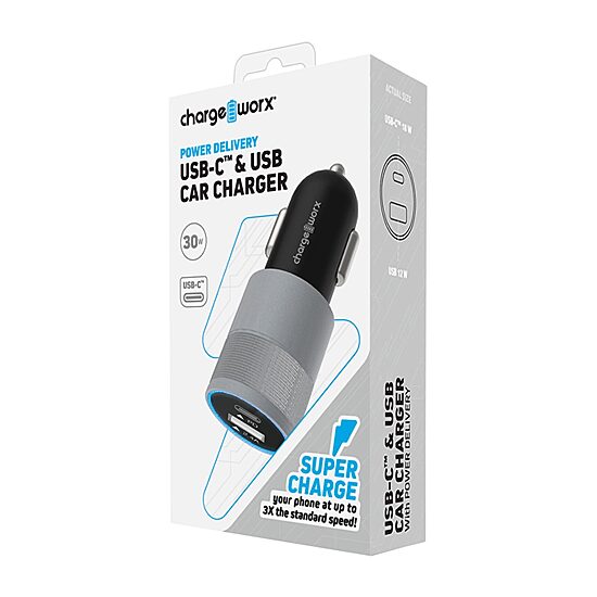 Chargeworx 18 Watt Power Delivery Car Charger
