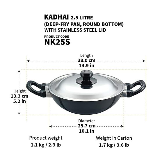 Hawkins Stainless Steel 10" Frying Pan with Lid