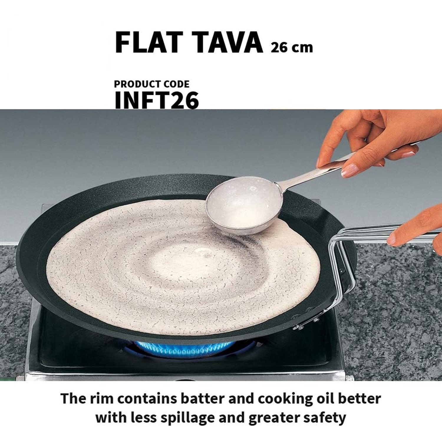 Hawkins Non-Stick 10" Flat Tava Pan