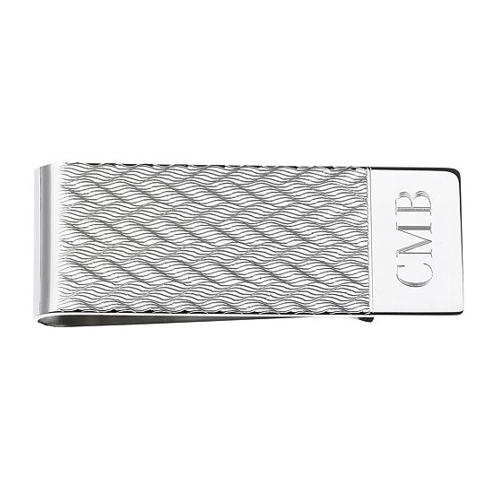 Personalized Zigzag Pattern Money Clip