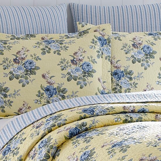 Laura Ashley Linley Floral Quilt Set