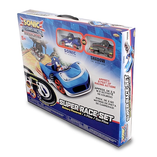 Nkok Inc. Junior Explorers Sonic The Hedgehog All Stars Racing Transformed R/C Slot Car Set Race Set  Sonic And Shadow Sonic the Hedgehog Car