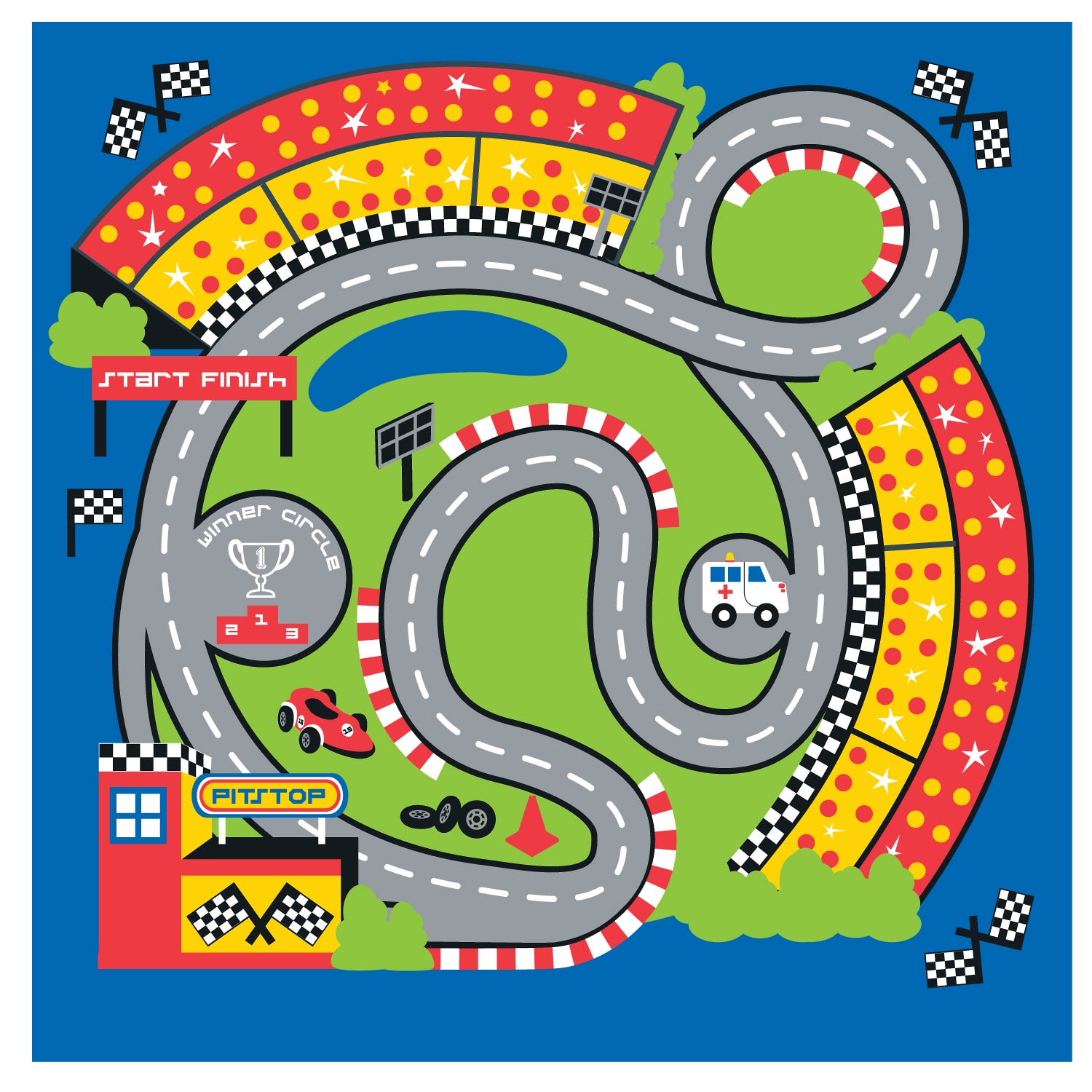 Fun2Give Pop-It-Up Pit Stop Tent With Race Mat Play Tent