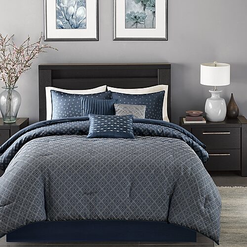 Madison Park Morris 7-pc. Comforter Set, One Size, Blue
