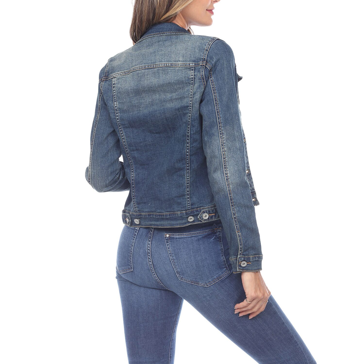 White Mark Womens Denim Midweight Jacket