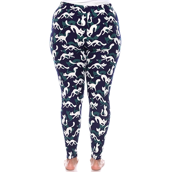 White Mark Womens Mid Rise 28" Plus Full Length Leggings