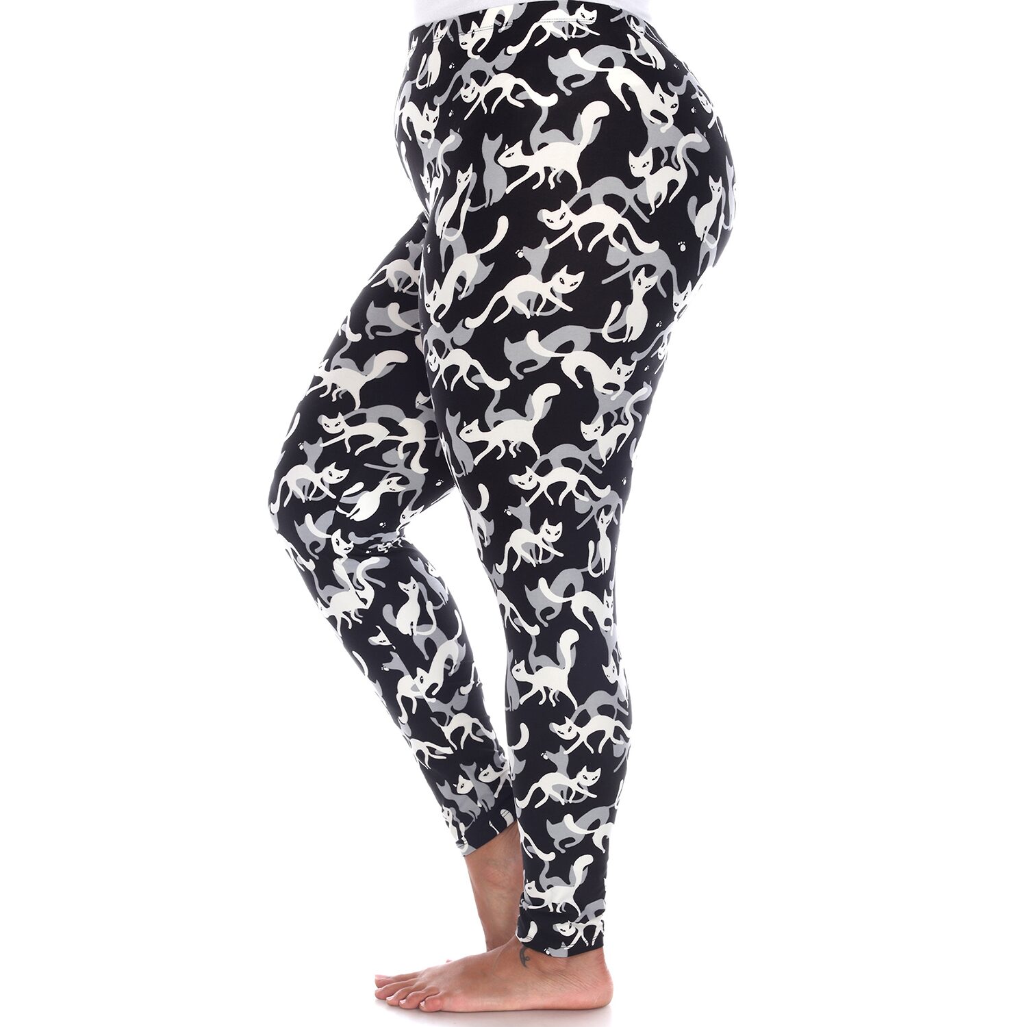 White Mark Womens Mid Rise 28" Plus Full Length Leggings