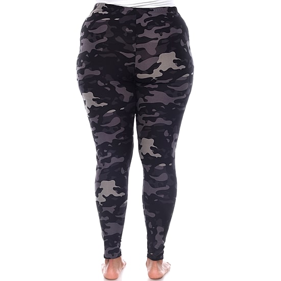 White Mark Womens Mid Rise 28" Plus Full Length Leggings