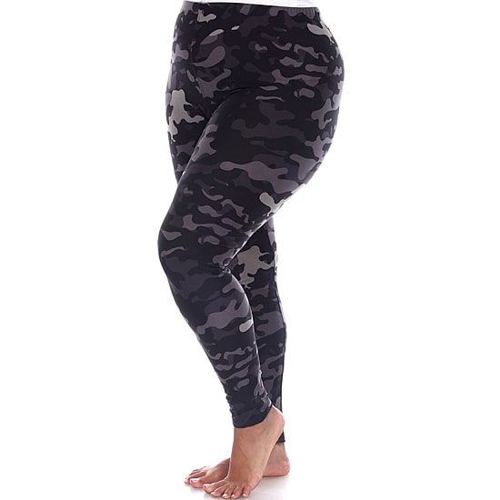 White Mark Womens Mid Rise 28" Plus Full Length Leggings
