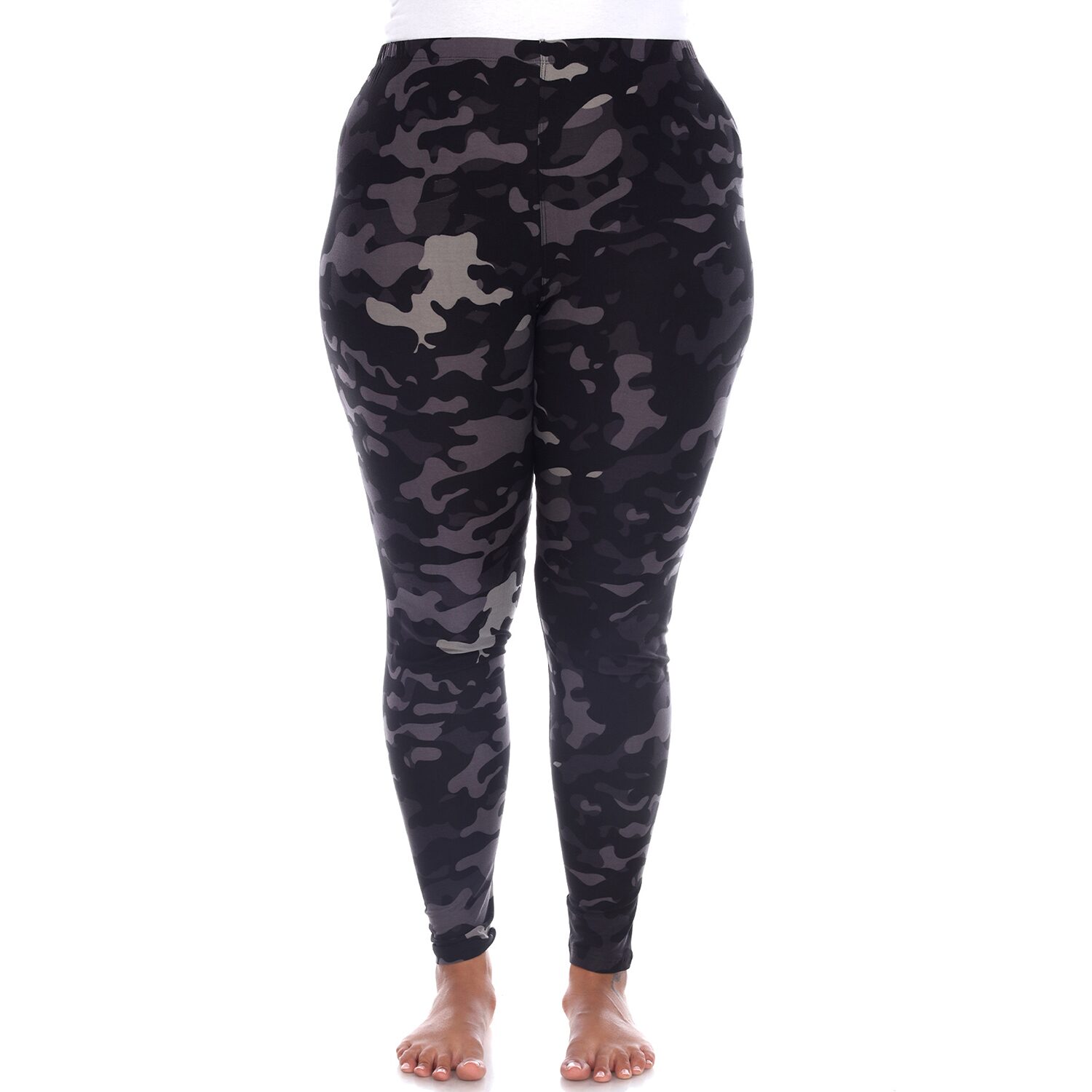 White Mark Womens Mid Rise 28" Plus Full Length Leggings