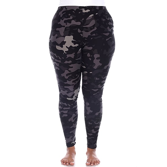 White Mark Womens Mid Rise 28" Plus Full Length Leggings