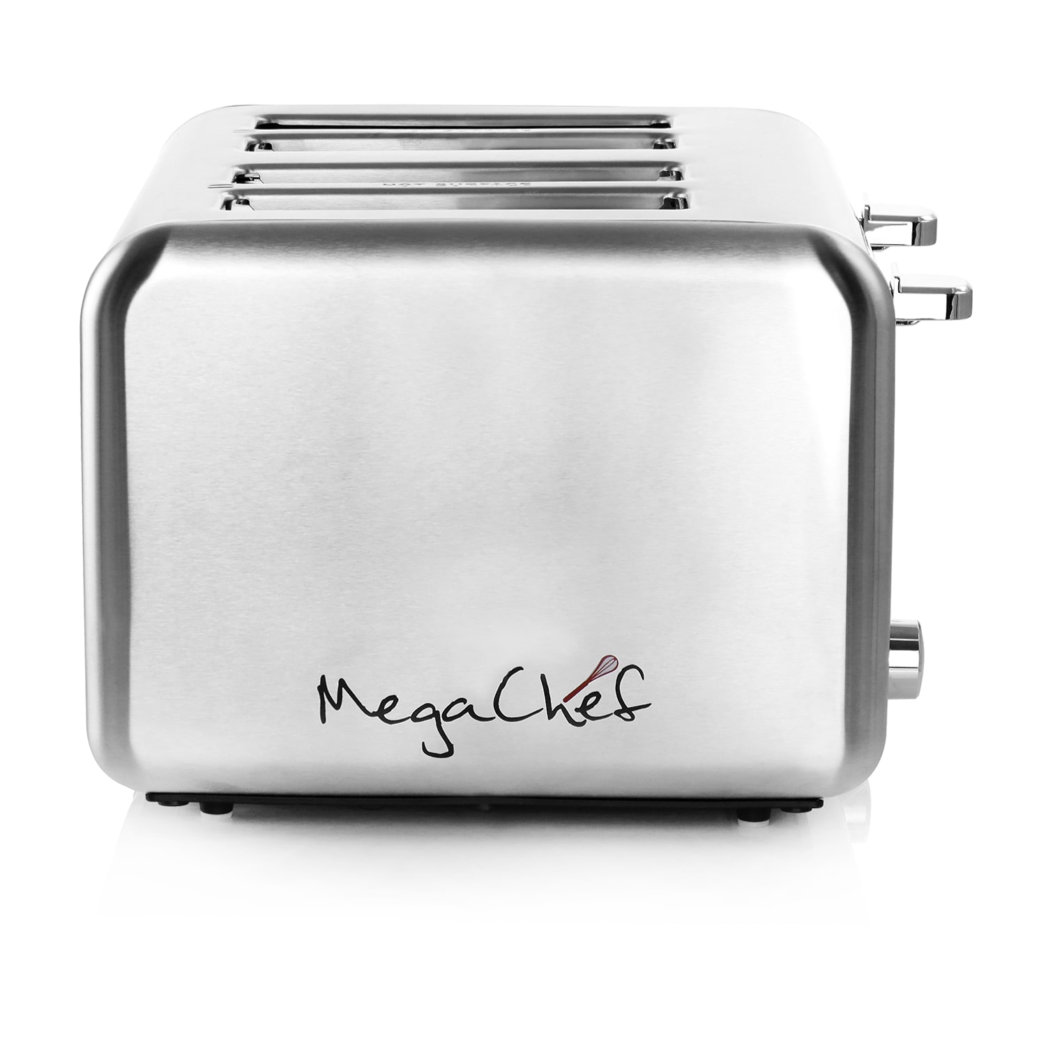 MegaChef 4-Slice Stainless Steel Extra Wide Slot Toaster
