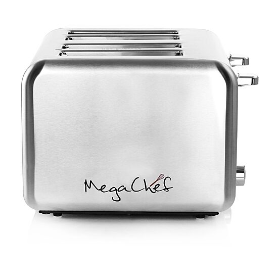 MegaChef 4-Slice Stainless Steel Extra Wide Slot Toaster
