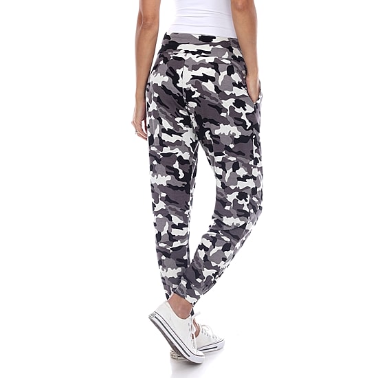 White Mark Womens Cuffed Mid Rise Drawstring Pant
