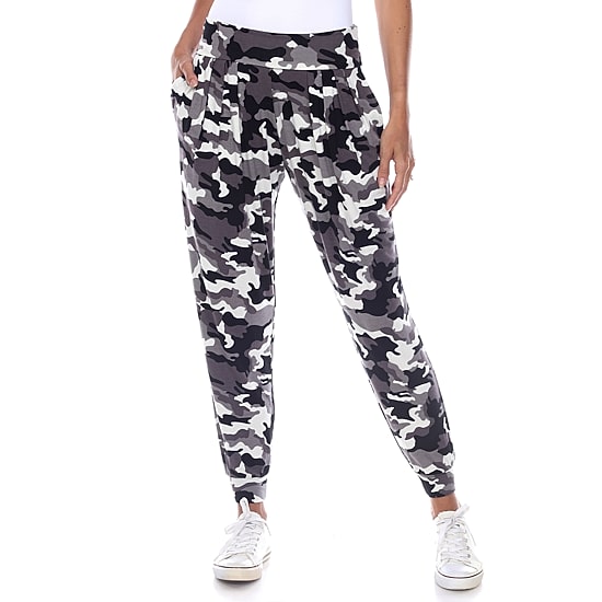 White Mark Womens Cuffed Mid Rise Drawstring Pant