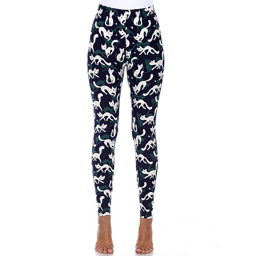 White Mark Womens Mid Rise 26" Full Length Leggings In Blue
