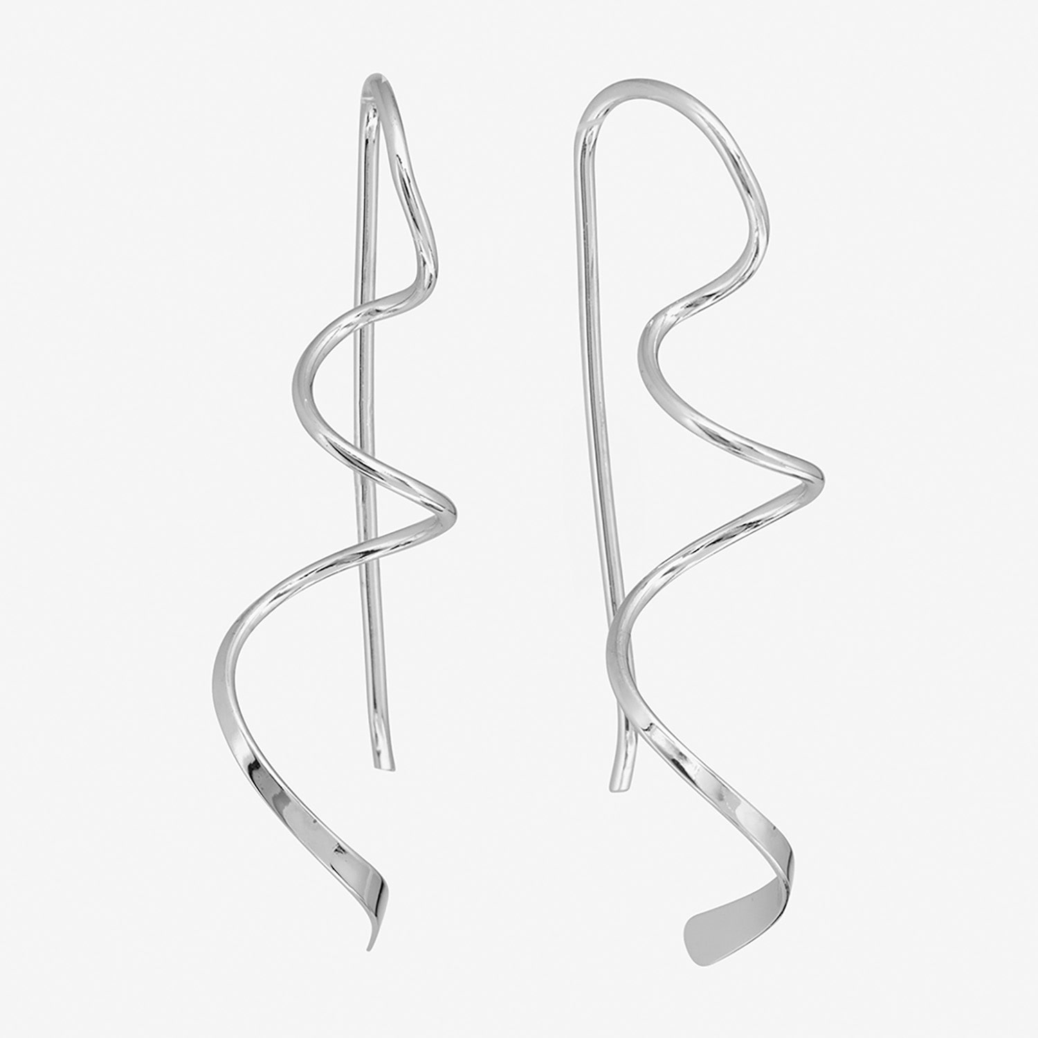 Silver Treasures Threader Womens Sterling Silver Drop Earrings