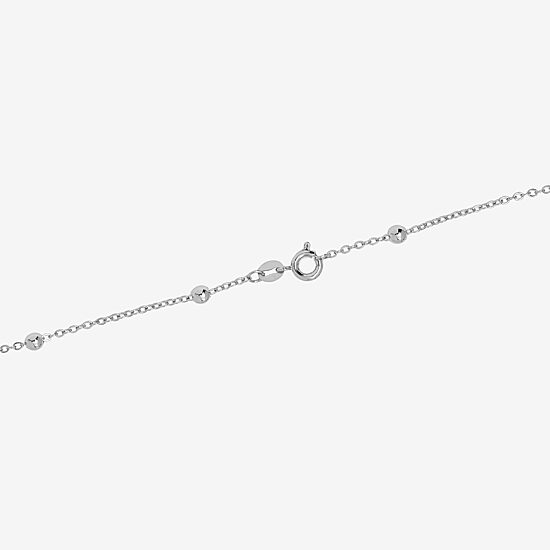 Silver Reflections Womens Pure Silver Over Brass 18 Inch Bead Chain Necklace
