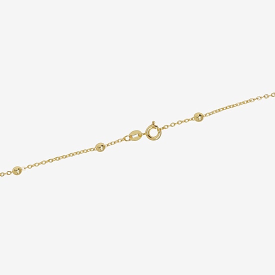 Silver Reflections Womens 24K Gold Over Brass 18 Inch Bead Chain Necklace