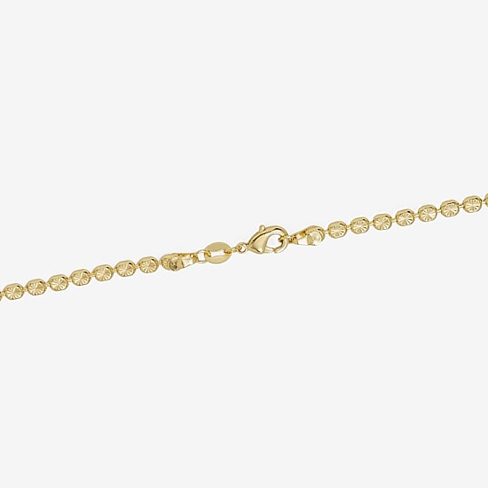 Silver Reflections Womens 24K Gold Over Brass 20 Inch Bead Chain Necklace