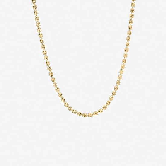 Silver Reflections Womens 24K Gold Over Brass 20 Inch Bead Chain Necklace