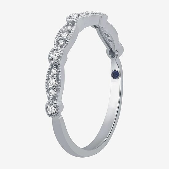 I Said Yes (H-I / I1) Womens 1/5 CT. Lab Grown White Diamond Sterling Silver Wedding Band
