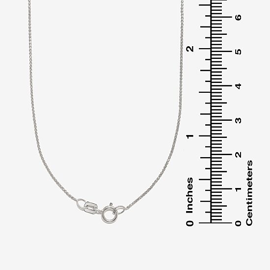Womens 14K Gold 18 Inch Wheat Chain Necklace