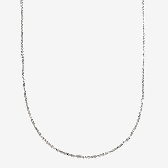 Womens 14K Gold 18 Inch Wheat Chain Necklace