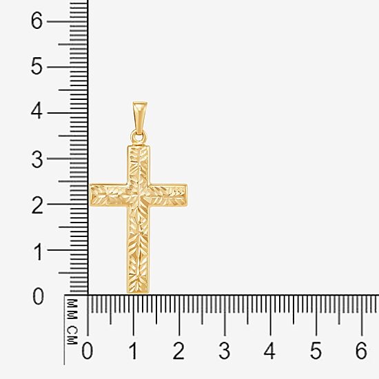 14K Yellow Gold Reversible Cross Charm