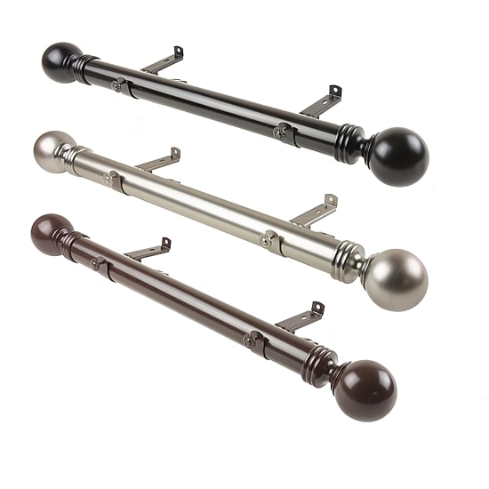Rod Desyne (Set Of 2) Sphere Side 1 1/2 IN Adjustable Curtain Rod