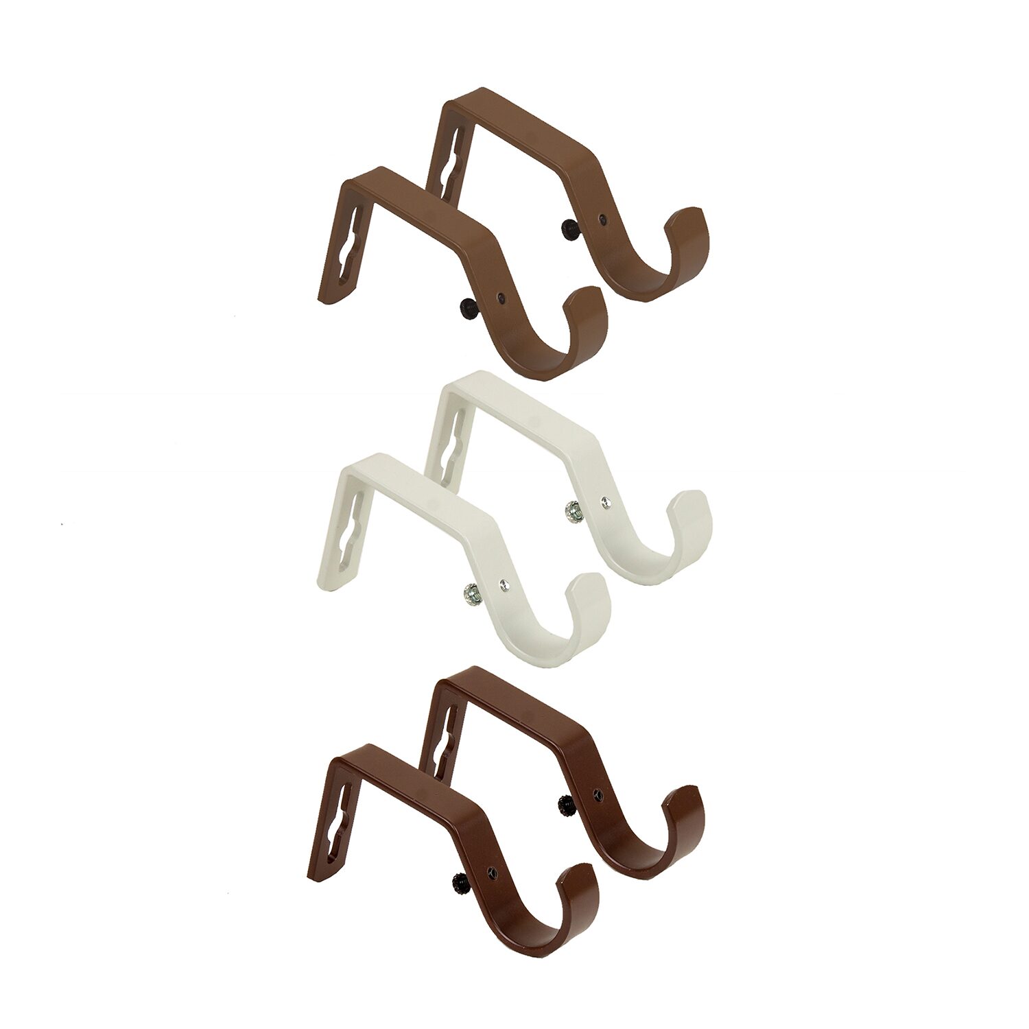 Rod Desyne 1" Metal Faux Wood 2-pc. Curtain Brackets