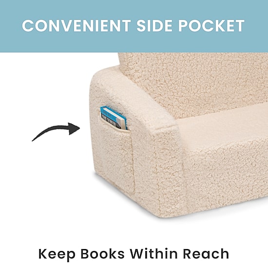 Cozee Flipout Convertible Sherpa Sofa