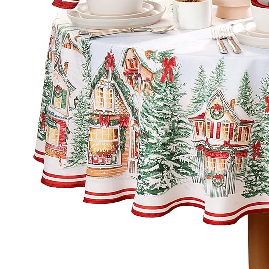 Threadmade Storybook Christmas Tablecloth