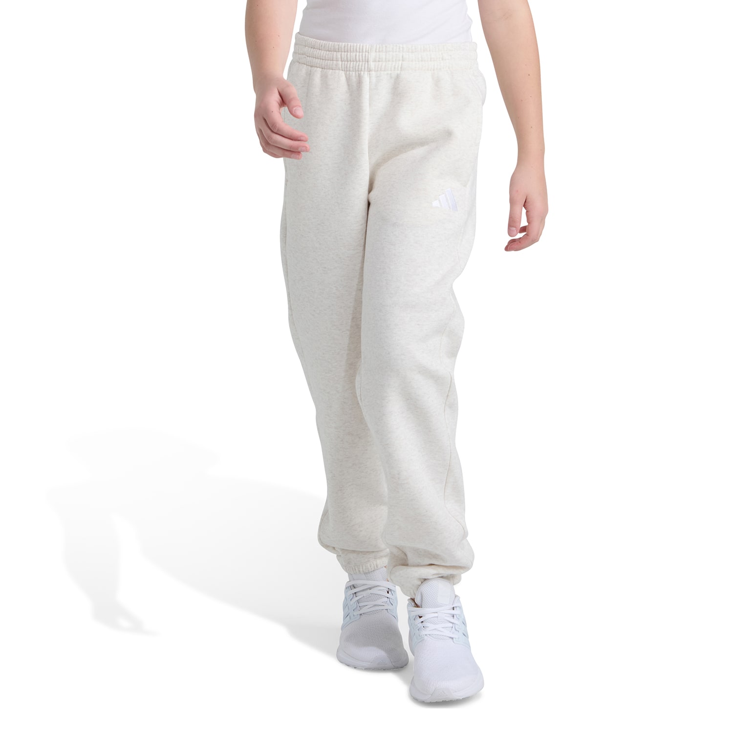 adidas Big Kid Girls Cuffed Mid Rise Loose Fit Fleece Jogger Pant