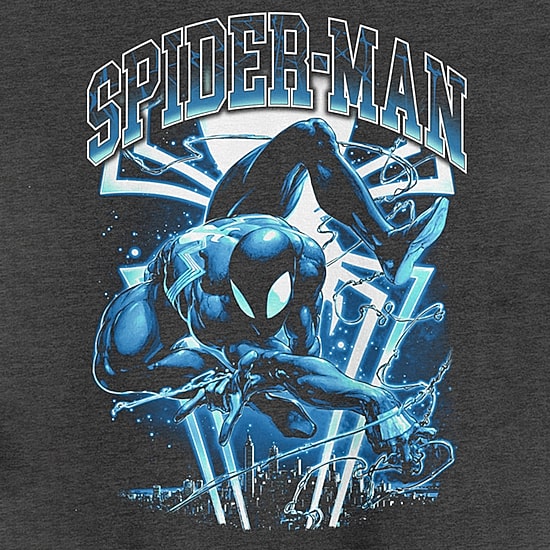 Mens Crew Neck Short Sleeve Regular Fit Spiderman Venom Graphic T-Shirt