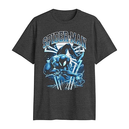 Mens Crew Neck Short Sleeve Regular Fit Spiderman Venom Graphic T