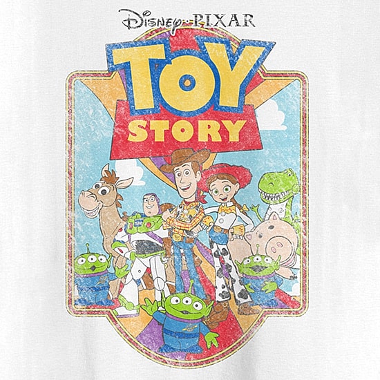 Mens Crew Neck Short Sleeve Regular Fit Buzz Lightyear Jessie Toy Story Graphic T-Shirt