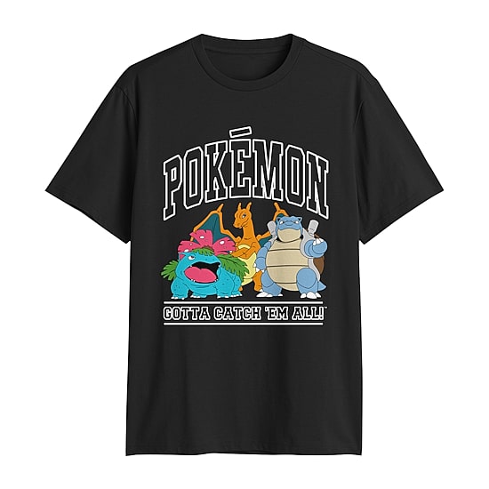 Mens Crew Neck Short Sleeve Regular Fit Pokemon Big and Tall Graphic T-Shirt