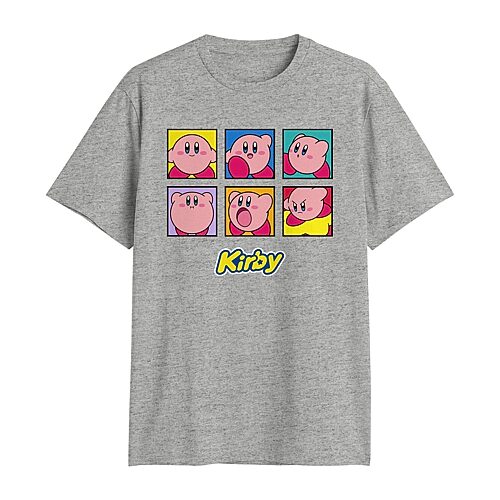 Mens Crew Neck Short Sleeve Regular Fit Kirby Big and Tall Graphic T-Shirt, 3x-large Tall, Gray