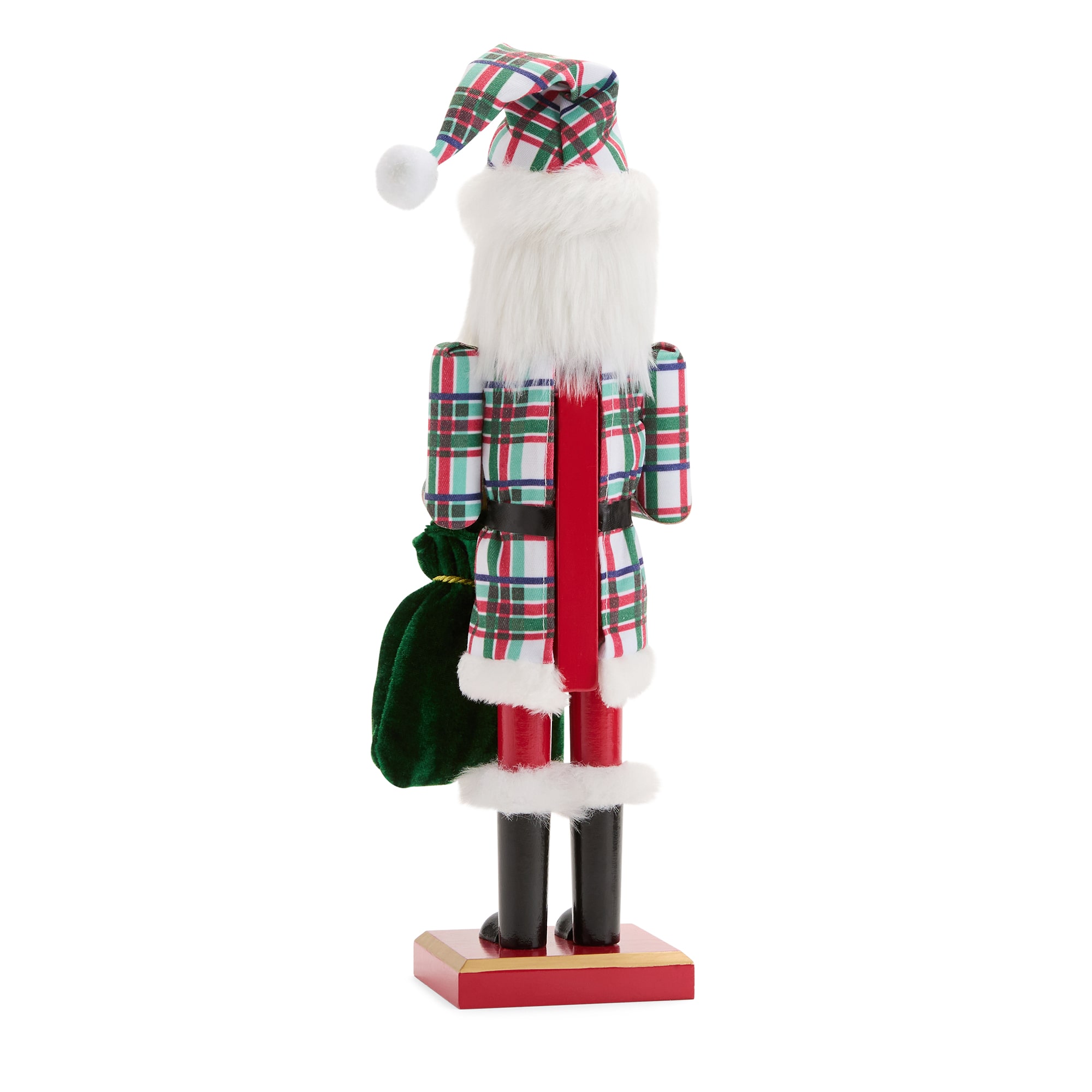 North Pole Trading Co. 14in Santa Clause African American Wood Christmas Nutcracker