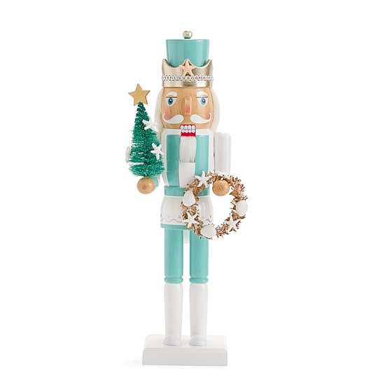 North Pole Trading Co. 14in Sea Soldier Wood Christmas Nutcracker