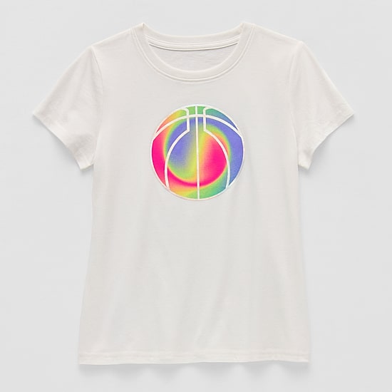 Xersion Little & Big Kid Girls Crew Neck Short Sleeve Regular Fit Graphic T-Shirt