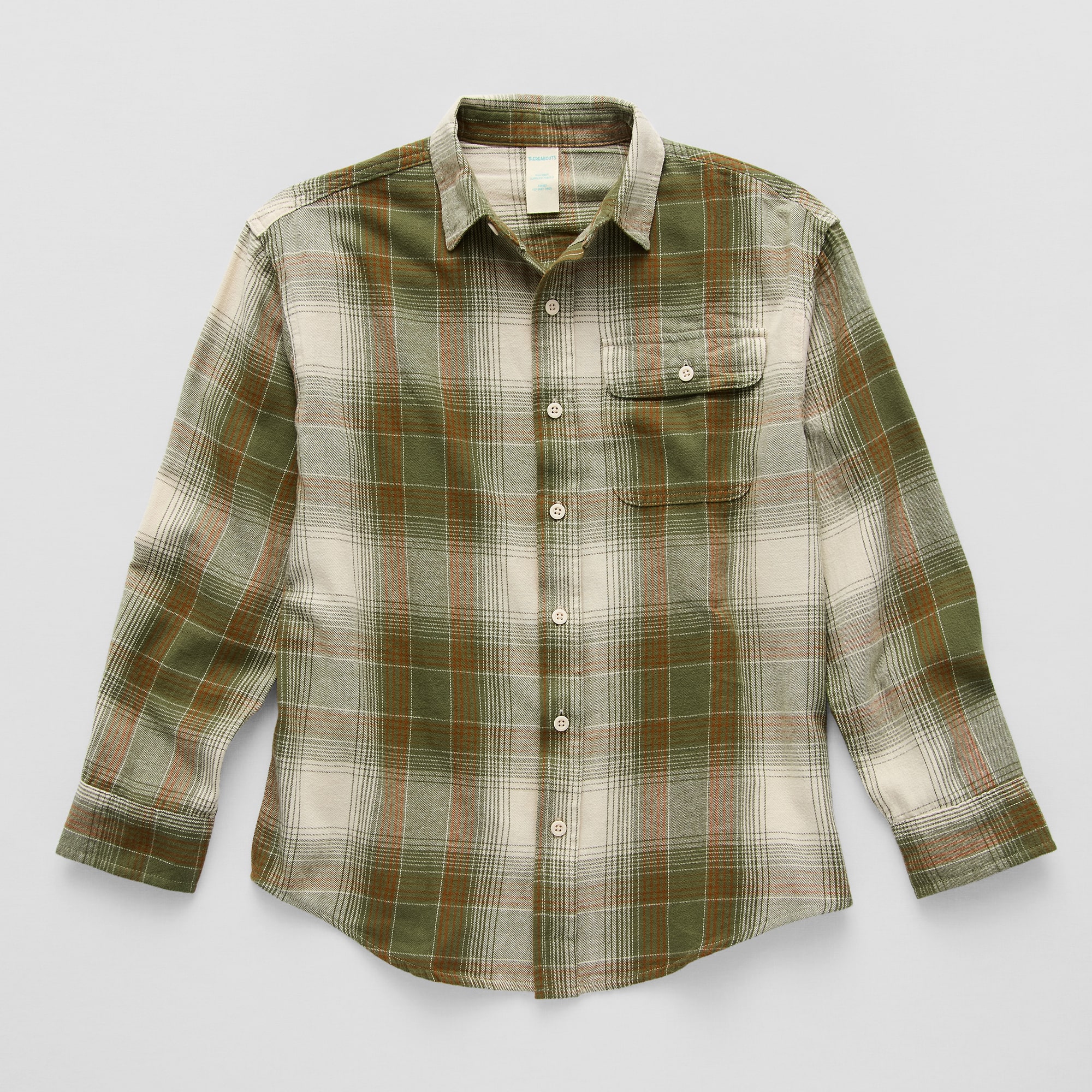 Thereabouts Little & Big Kid Boys Long Sleeve Regular Fit Flannel Shirt