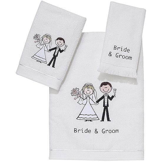 Avanti Bride and Groom Bath Towels