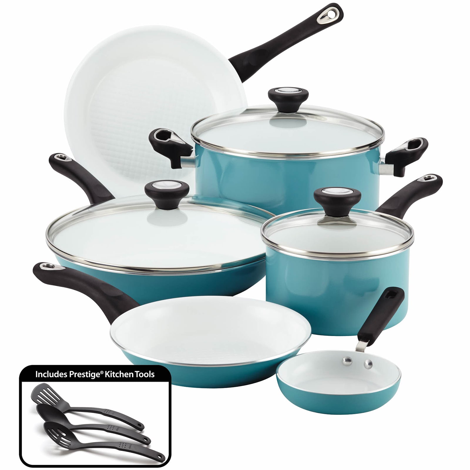 Farberware® Pure Cook 12-pc. Nonstick Ceramic Cookware Set - Includes Prestige Tools